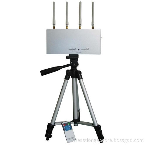 4 Antennas Remote Control Jammer For Custom , 1 - 15m Jamming Range
